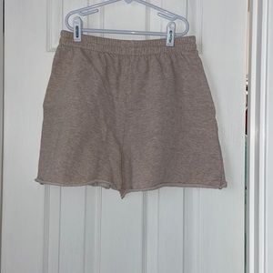 PRETTYLITTLETHING Cream Sweat Shorts